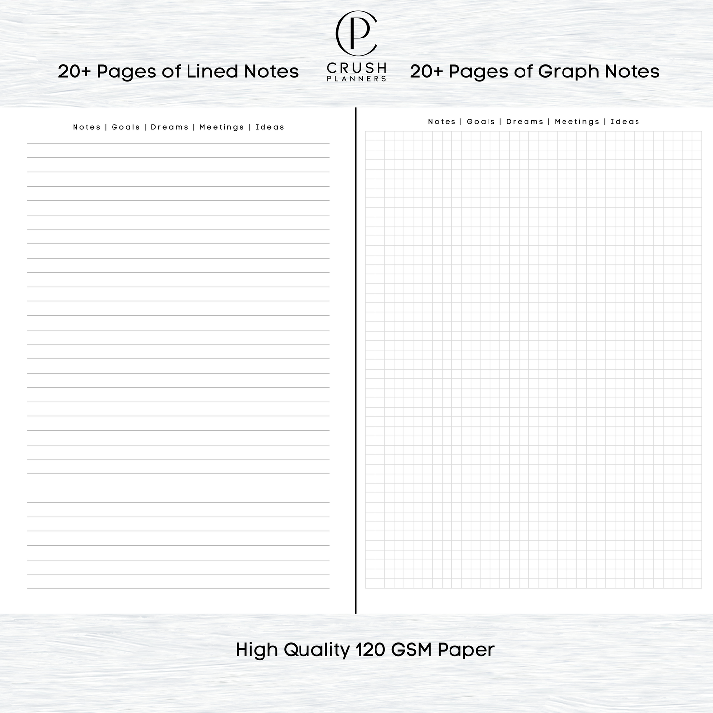 2026 Goal Setting Day Planner - Blue Linen Cover