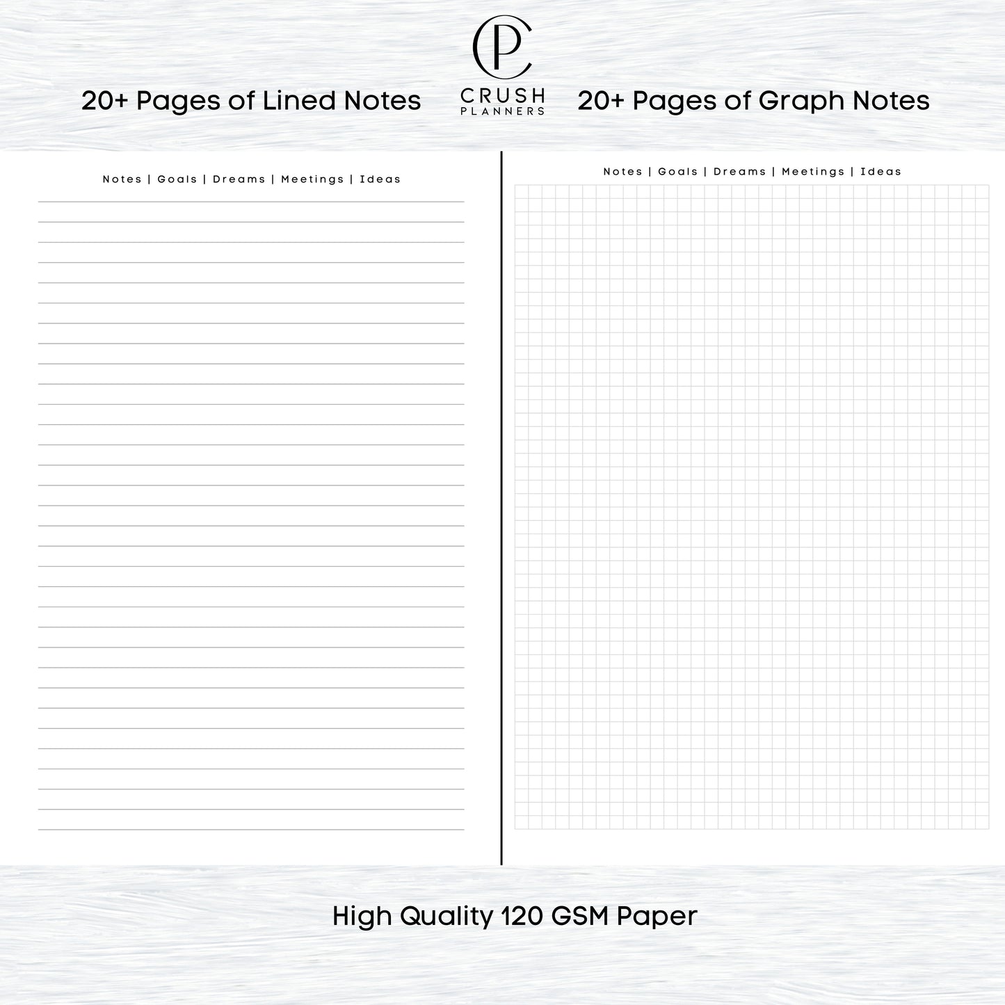 Luxury 2025 Goal Setting Day Planner - Hardcover High End _ Gray Linen Cover